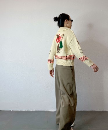 Off White Dancing Embroidered Cardigan  #241218